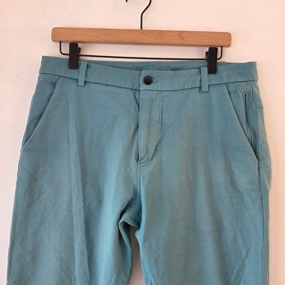 Lululemon Teal Chinos Pants Stretch Performance Pants Golfing Business Casual 32 - Picture 3 of 7